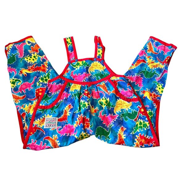Vintage Scallywags Novelty Retro Dinosaur Dungarees 6 - Picture 1 of 6